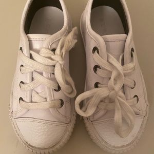 Kids Burberry white sneakers